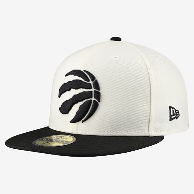Men's New Era White/Black Toronto Raptors Chrome Two-Tone 59FIFTY Fitted Hat