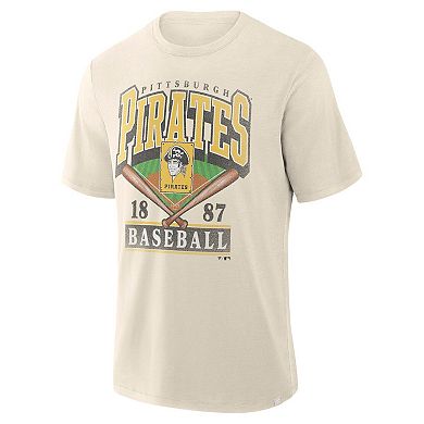 Men's Profile Cream Pittsburgh Pirates Big & Tall Screen Print T-Shirt