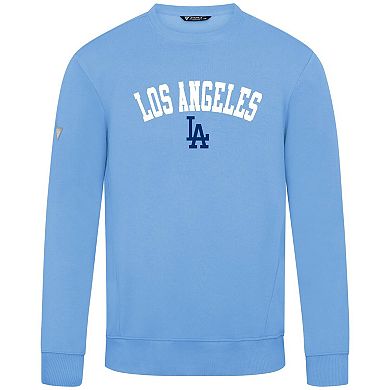 Men's Levelwear Light Blue Los Angeles Dodgers Zane Felt Arch Pullover Sweatshirt