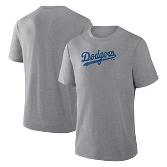 Men's Fanatics Heather Gray Los Angeles Dodgers Play Tribute Tri-Blend T-Shirt