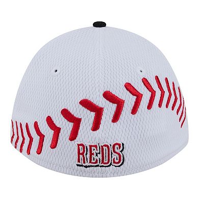 Toddler New Era White Cincinnati Reds Baseball 39THIRTY M-Crown Adjustable Hat