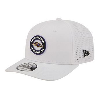 Men's New Era White Baltimore Ravens COOLERA 9SEVENTY Adjustable Hat