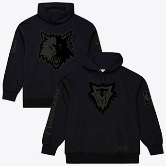 Men's Mitchell & Ness Black Minnesota Timberwolves Phantom Fleece Hoodie