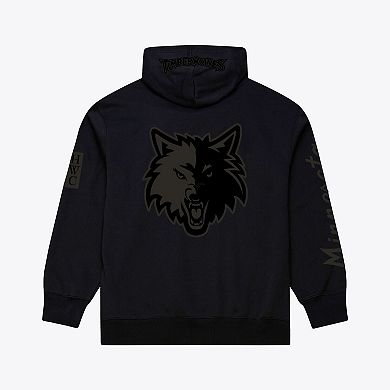 Men's Mitchell & Ness Black Minnesota Timberwolves Phantom Fleece Hoodie