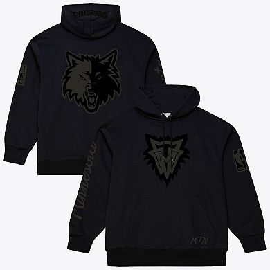 Men's Mitchell & Ness Black Minnesota Timberwolves Phantom Fleece Hoodie