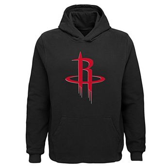 Youth Outerstuff Black Houston Rockets Primary Logo Pullover Hoodie