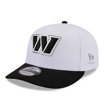 Men's New Era White/Black Washington Commanders 2026 NFL Draft Pre-Curved 9FIFTY Snapback Hat