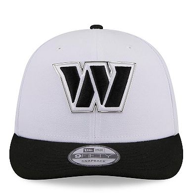 Men's New Era White/Black Washington Commanders 2026 NFL Draft Pre-Curved 9FIFTY Snapback Hat