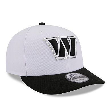 Men's New Era White/Black Washington Commanders 2026 NFL Draft Pre-Curved 9FIFTY Snapback Hat