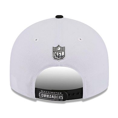 Men's New Era White/Black Washington Commanders 2026 NFL Draft Pre-Curved 9FIFTY Snapback Hat