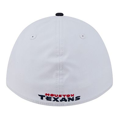 Men's New Era White/Navy Houston Texans Patch 39THIRTY A-Frame M-Crown Perforated Flex Hat
