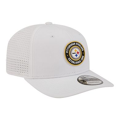 Men's New Era White Pittsburgh Steelers COOLERA 9SEVENTY Adjustable Hat
