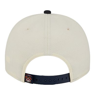 Men's New Era Cream/Navy Atlanta Braves Classic A-Frame 9FIFTY Snapback Hat