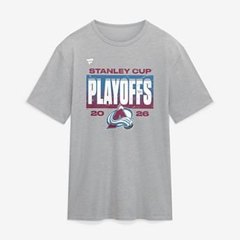 Men's Fanatics Steel Colorado Avalanche 2026 Stanley Cup Playoffs Vintage Tri-Blend T-Shirt
