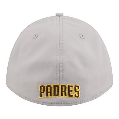 Men's New Era Gray San Diego Padres Patch 39THIRTY A-Frame M-Crown Perforated Flex Hat