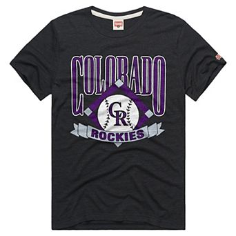 Men's Homage Charcoal Colorado Rockies Tri-Blend Hyperlocal T-Shirt