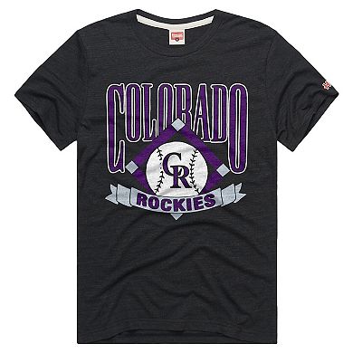 Men's Homage Charcoal Colorado Rockies Tri-Blend Hyperlocal T-Shirt