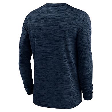 Men's Nike Navy Auburn Tigers Sideline Velocity Dri-FIT Long Sleeve T-Shirt