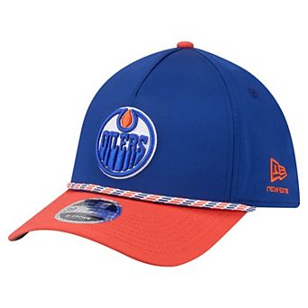 Men's New Era Royal/Orange Edmonton Oilers 39THIRTY Two-Tone Featherweight M-Crown Flex Hat