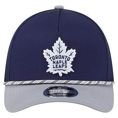 Men's New Era Navy/Gray Toronto Maple Leafs 39THIRTY Two-Tone Featherweight M-Crown Flex Hat