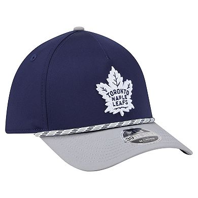 Men's New Era Navy/Gray Toronto Maple Leafs 39THIRTY Two-Tone Featherweight M-Crown Flex Hat