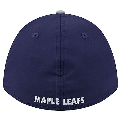 Men's New Era Navy/Gray Toronto Maple Leafs 39THIRTY Two-Tone Featherweight M-Crown Flex Hat