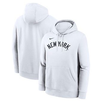 Men's Nike White New York Yankees Dri-Fit Club Hoodie
