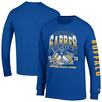 Men's Champion Royal Buffalo Sabres Long Sleeve Jersey T-Shirt