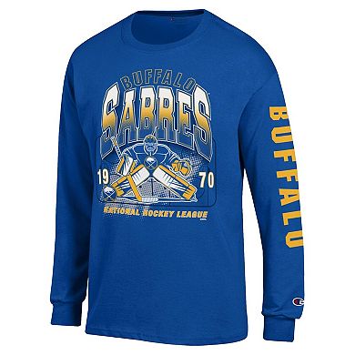 Men's Champion Royal Buffalo Sabres Long Sleeve Jersey T-Shirt