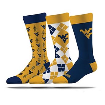 Unisex Strideline West Virginia Mountaineers Business Knit Crew Socks Three-Pack Set