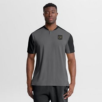 Men's Fanatics Gray LAFC Striker Henley Shirt