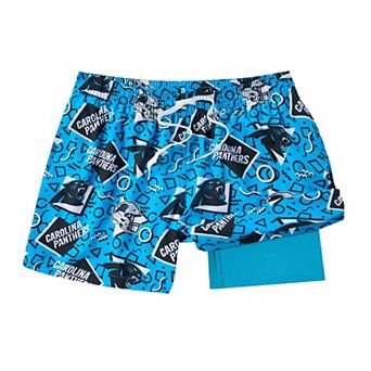 Men's Chubbies Blue Carolina Panthers Game Day Fit Classic Lined Swim Trunks