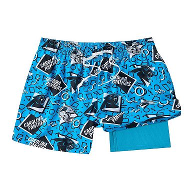 Men's Chubbies Blue Carolina Panthers Game Day Fit Classic Lined Swim Trunks