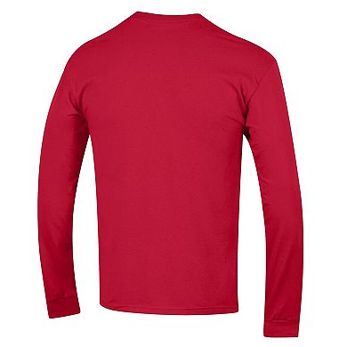 Men's Champion Red Carolina Hurricanes Long Sleeve Jersey T-Shirt