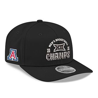 Men's New Era Black Arizona Wildcats 2026 Big 12 Men's Basketball Tournament Champions Locker Room 9SEVENTY Adjustable Hat