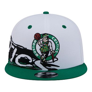 New Era White/Kelly Green Boston Celtics Swept 9FIFTY Snapback Hat