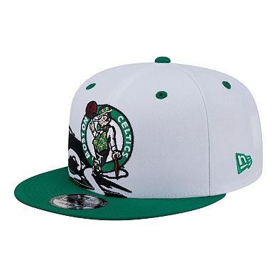 New Era White/Kelly Green Boston Celtics Swept 9FIFTY Snapback Hat