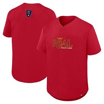 Men's Fanatics Red Real Salt Lake Maximum Intensity Button-Up Jersey