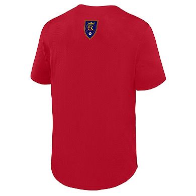 Men's Fanatics Red Real Salt Lake Maximum Intensity Button-Up Jersey