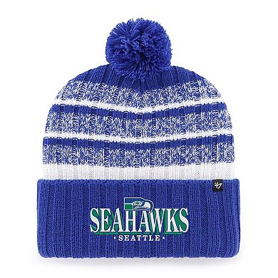 Men's '47 Royal Seattle Seahawks Region Cuffed Knit Hat with Pom