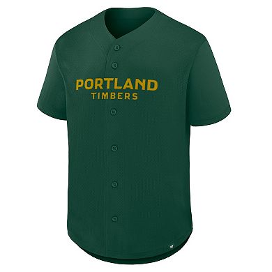 Men's Fanatics Green Portland Timbers Maximum Intensity Button-Up Jersey