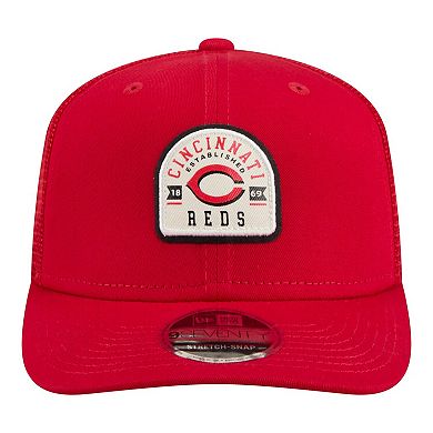 Men's New Era Red Cincinnati Reds Contest 9SEVENTY Adjustable Trucker Hat