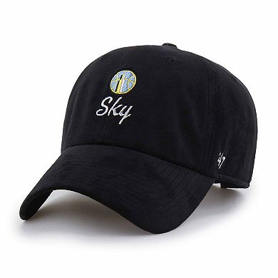 Unisex '47 Black Chicago Sky Spirited Velour Clean Up Adjustable Hat