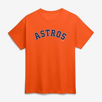 Men's Logo Athletic Orange Houston Astros Wordmark T-Shirt