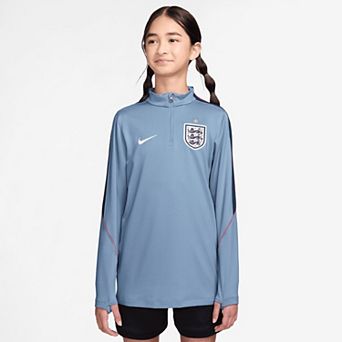 Youth Nike Blue England National Team 2026 Strike Dri-FIT Long Sleeve Quarter-Zip Drill Top