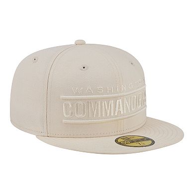 Men's New Era Cream Washington Commanders Color Pack 59FIFTY Fitted Hat