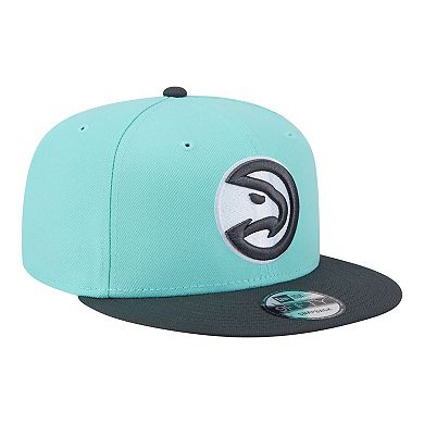 Men's New Era Turquoise/Charcoal Atlanta Hawks Color Pack Two-Tone 9FIFTY Snapback Hat