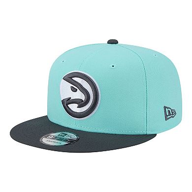 Men's New Era Turquoise/Charcoal Atlanta Hawks Color Pack Two-Tone 9FIFTY Snapback Hat