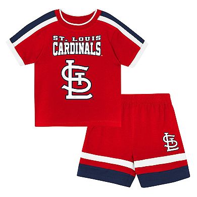 Toddler Outerstuff Red St. Louis Cardinals Ground Ball T-Shirt & Shorts Set