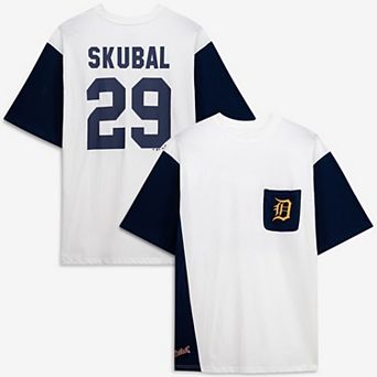Men's Profile Tarik Skubal White/Navy Detroit Tigers Big & Tall Player Name & Number T-Shirt